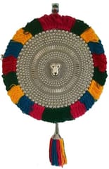 Round woven wall hanging - Handmade with thread by traditional artisans